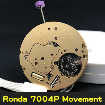 Кварцевый механизм Ronda 7004P Часы Day Retrograde Длительный срок службы батареи 48 месяцев 6 Драгоценных камней Запасные части Golda для наручных часов
