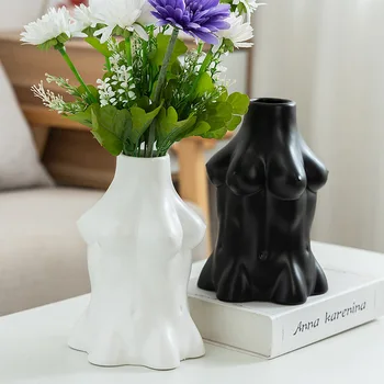 Керамическая ваза с Имитацией человеческого Тела в Скандинавском стиле, Сушеный цветок, Мебель для дома, гостиной, Рабочего стола, Ремесла, Статуэтки для клуба, Кафе, Украшения