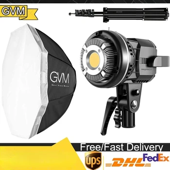 Комплект освещения для софтбоксов GVM P80S Мощностью 80 Вт с управлением приложением Профессиональное студийное освещение для фотосъемки с цифровым дисплеем Светодиодная подсветка для Видео