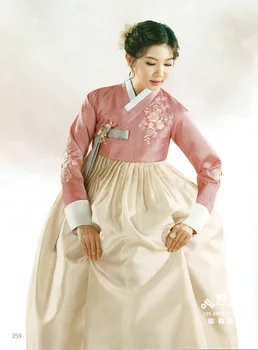 Корейская традиционная ткань Оригинальный Импортный Ханбок Невесты Ханбок с Ручной вышивкой Ханбок Новая Одежда для крупномасштабных Мероприятий
