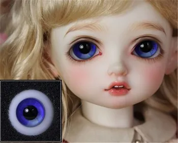 Кукольные глаза BJD подходят для 12 мм 14 мм 16 мм 18 мм маленького размера радужки, аксессуары для кукол из голубого стекла