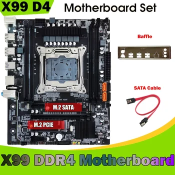 Материнская плата X99 + Перегородка + Кабель SATA LGA2011-3 Поддержка DDR4 4X32G Для 5820K E5-2678 V3 E5 2676 V3 E5 2696 V3 CPU