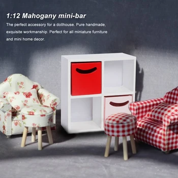 Мебель для мини-дома, Мультистильный шкаф с 4 решетками, игрушки 