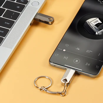 Металлический USB Флэш-накопитель TYPE-C 64 ГБ Высокоскоростной Флеш-накопитель 32 ГБ Реальной Емкости Memory Stick Розово-Золотой Бесплатный Брелок для ключей Pendrive 16 ГБ
