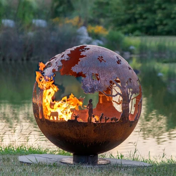 Механический костер лазерной резки, огненная сфера, огненный шар