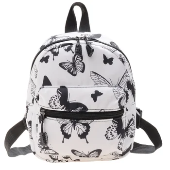Милые разноцветные холщовые рюкзаки с бабочками, Женская модная школьная сумка с принтом для девочек-подростков, Женский повседневный универсальный рюкзак