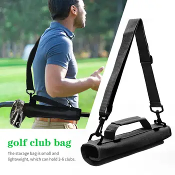 Мини-легкая нейлоновая сумка-переноска для клюшки для гольфа, Дорожная сумка для тренировочного поля, чехол для гольфа с регулируемыми плечевыми ремнями