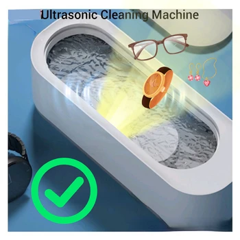 Мини-Ультразвуковая Чистящая Машина, Высокочастотный Вибрационный Очиститель для мытья ювелирных изделий, Очков, Часов, Кольца, Зубных протезов, Очиститель Sonic