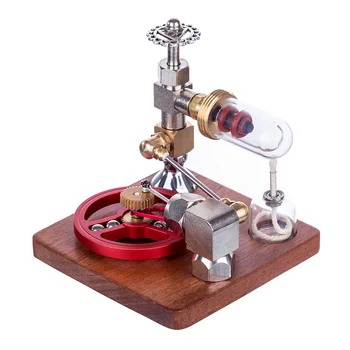 Модель двигателя Стирлинга с регулируемой скоростью вращения, игрушка для научного эксперимента, стержень С шарикоподшипниковым маховиком для детских развивающих игрушек- Красный