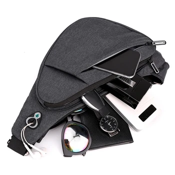 Модная сумка-слинг для мужчин, Тонкий Водонепроницаемый рюкзак через плечо для защиты от воров, нагрудный рюкзак через плечо, Личная сумка с карманом