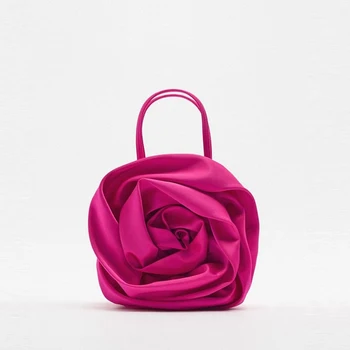 Модная Шелковая сумка через плечо, Роскошные Розовые сумки, Дизайнерские сумки с цветами, женские модные бренды, сумки через плечо для женщин, клатч 2023