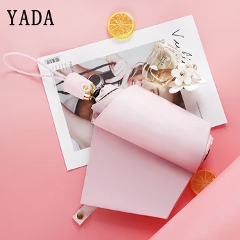 Модный Складной Автоматический зонт YADA Для женщин, УФ-непромокаемые зонты, Зонтик из алюминиевого сплава, Автоматический зонт от Дождя и Солнца YD086