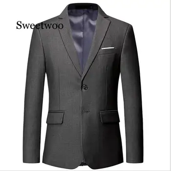 Мужской деловой приталенный официальный классический блейзер высокого класса / многоцветный мужской пиджак