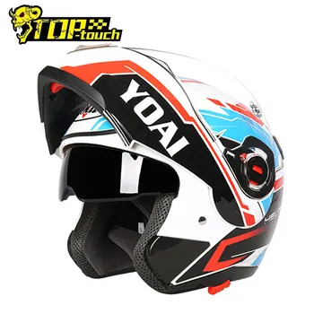 Мужской мотоциклетный шлем Casco Moto Racing Casque, шлем для мотокросса со съемным отделением Bluetooth на 4 сезона