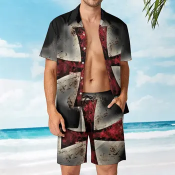 Мужской пляжный костюм с Крестом Тамплиера, уникальный костюм из 2 предметов, Высокое качество, Размер США
