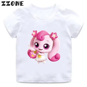 Мультфильм Тини Пинг 캐치! 티니핑 Детская футболка с принтом Kawaii, футболка для девочек, Корейская детская одежда 2023, Летние топы для маленьких мальчиков, ooo5843
