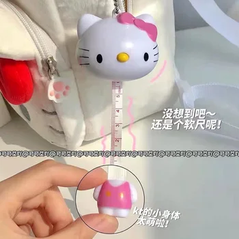 Мягкая рулетка Hello Kitty с двойной шкалой, линейка для шитья по телу, гибкая линейка для измерения веса по телу, швейное ремесло портного