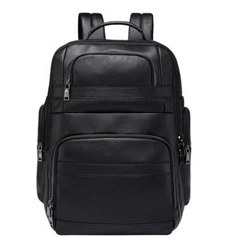 Мягкий Рюкзак из натуральной кожи, подходящий для 15,6-дюймового ноутбука, Многофункциональный рюкзак с USB-зарядкой, Модный мужской рюкзак Mochila для путешествий