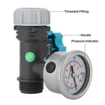 Напорный клапан Клапан давления воды 3,3x2,0 дюйма 8,5x5 см ABS Для Регулятора давления с внутренней резьбой G3/4in До 1 МПа