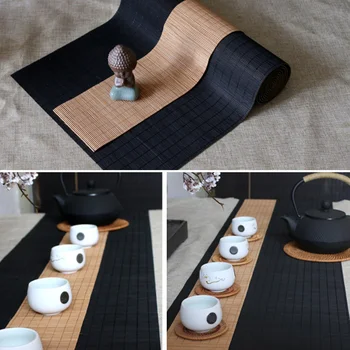 Настольная дорожка в японском стиле, бамбуковый журнальный столик, флаг, современная домашняя гостиная, бамбуковая занавеска ручной работы