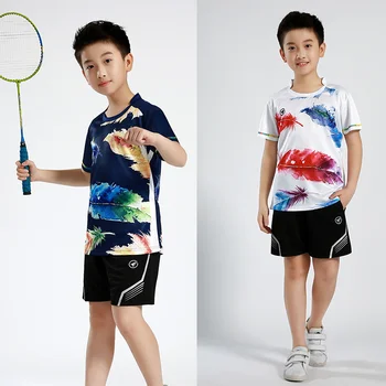 Новая детская одежда для бадминтона, детская спортивная одежда, наборы для настольного тенниса для мальчиков, спортивная одежда для тенниса для девочек, одежда для бега b125