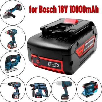 Новая Литиевая Аккумуляторная батарея Bosch 18V 10Ah, для Электродрели Bosch BAT609, BAT609G, BAT618, Сменная Батарея