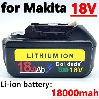 Новейшая версия BL1860 BL1880 18V 18000mAh Литий-ионный Беспроводной Электроинструмент Аккумуляторная Батарея для Makita BL1830 BL1840 BL1850