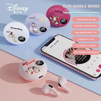Новые Bluetooth-наушники Disney, подарочный дисплей Stichy Minnie, наушники с шумоподавлением уровня мощности