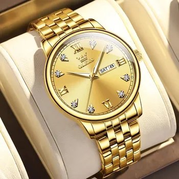 Новые Деловые мужские часы Лучший бренд класса Люкс, Кварцевые часы для мужчин, Спортивные Водонепроницаемые наручные часы с датой недели, Relogio Masculino Clock