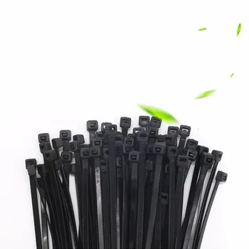 Новые кабельные стяжки 50шт 5* 300 мм, прочные антикоррозийные проволочные ремни на молнии, черные