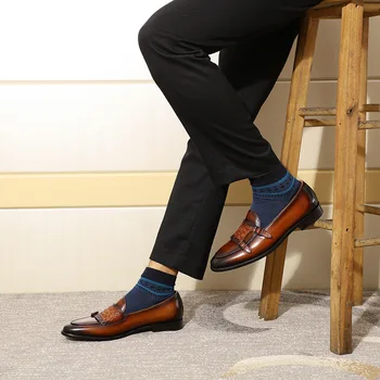 Новые мужские модельные туфли sapato social masculino из натуральной кожи с двойным монашеским ремешком для мужчин