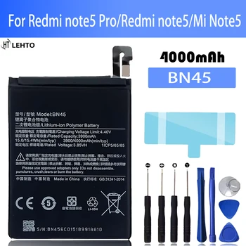 Новый 100% оригинальный Аккумулятор BN45 Для Xiaomi Redmi note5 Pro/Redmi note5/Mi Note5 Аккумуляторы для телефонов Bateria + Инструменты
