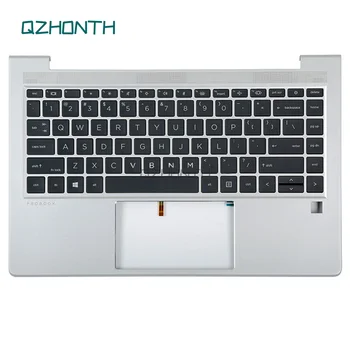 Новый Верхний чехол с Подставкой для рук Для HP ProBook 440 G8 445 G8 ZHAN 66 PRO 14 с клавиатурой с подсветкой Серебристого цвета M23769-001