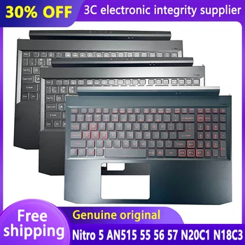 Новый Оригинальный Для ноутбука Acer Nitro 5 AN515-55 AN515-56 AN515-57 N20C1 N18C3 Клавиатура с подсветкой в США, Подставка для рук, Замена верхней крышки