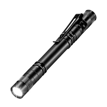 Новый Портативный Мини-фонарик Pen Light Фонарик Светодиодный Карманный Водонепроницаемый AAA Battrey Маленький Держатель Для Ручек Для Охоты Ремонта Кемпинга