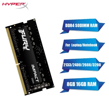 Оперативная память ноутбука HyperX Fury DDR4 8 ГБ 16 ГБ 32 ГБ 3200 МГц 2666 МГц 2400 МГц 2133 МГц Память ноутбука 260 Pin PC4-21300 25600 DDR4 RAM