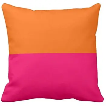 Оранжевая и ярко-розовая наволочка для подушки, декор для дивана, наволочка для дивана-кровати, Декоративная крышка для квадратной подушки
