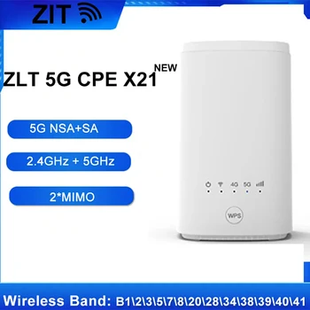 Оригинальный новый продукт 5G CPE ZLT X21 WIFI router беспроводной маршрутизатор с SIM-картой 5g двухчастотный модем NSA + SA 5g wifi