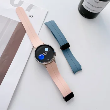 Оригинальный Силиконовый Ремешок с Магнитной пряжкой для Samsung Watch 5 40 мм 44 мм Watch 5 Pro 45 мм Ремешок для Galaxy Watch 4 Classic 42 мм 46 мм