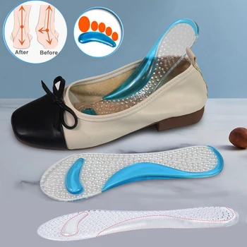 Ортопедические стельки для стопы, Ортопедическая поддержка свода стопы, Силиконовые Стельки для обуви, Женские каблуки, Уход за плоскостопием, Массажные накладки для подошвы обуви