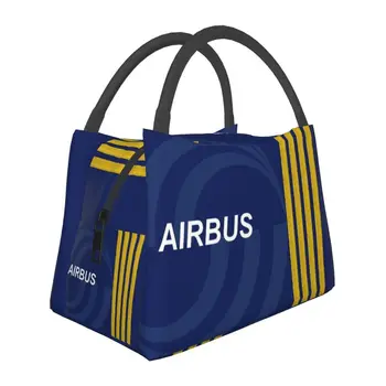 Пилот истребителя Airbus, изолированная сумка для ланча для пикника на открытом воздухе, Авиационный самолет, Портативный термоохладитель, коробка для Бенто, Женская