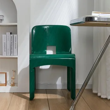 Пластиковые стулья для гостиной, Скандинавский простой стул, Расслабляющая удобная мебель, Комнатный стул, Мобильный гламурный Винтажный табурет для макияжа