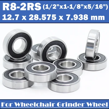 Подшипник R8RS 12.7*28.575*7.938 миниатюрные шарикоподшипники R8 2RS диаметром мм ( 10 шт.)