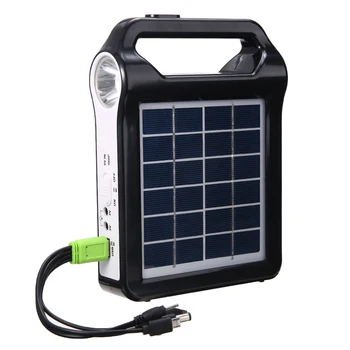 Портативная солнечная панель 220 В, USB зарядное устройство со светодиодной лампой, комплект для домашней солнечной энергетической системы, система накопления энергии, генератор