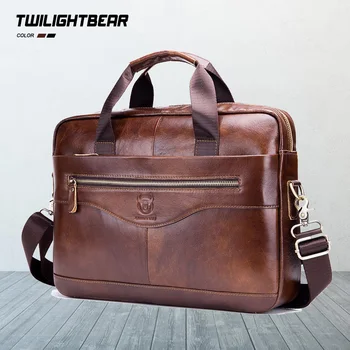 Портфель из коровьей кожи, мужские сумки, высококачественная деловая сумка для ноутбука, мужские брендовые сумки из натуральной кожи AS044