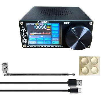 Приемник сканирования спектра Ats-25X1, полнодиапазонный радиоприемник с регулируемой яркостью и цветным сенсорным экраном 2,4 дюйма