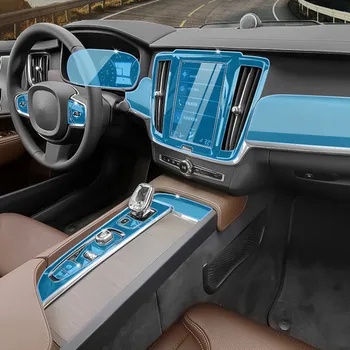 Прозрачная пленка TPU для навигации по интерьеру автомобиля Volvo XC90, GPS наклейки, Центральная панель управления, навигационная панель, панель Windows