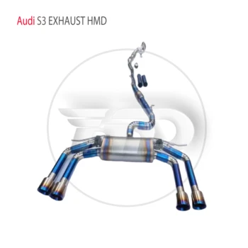 Производительность выхлопной системы из титанового сплава HMD Catback подходит для Audi S3 Автоматическая модификация электронного клапана Водосточная труба с высоким потоком