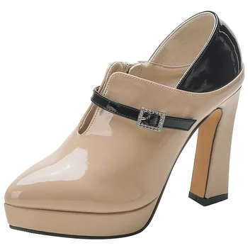 Профессиональная Женская обувь для банкета, цвет Spell, Водонепроницаемая, на высокой платформе, модная обувь с закрытым носком, на одной подошве
