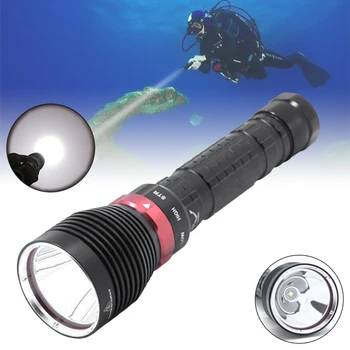 Профессиональный фонарик для дайвинга L2 с проникновением бликов Светодиодный фонарик Водонепроницаемый подводный тактический фонарь Охотничья лампа